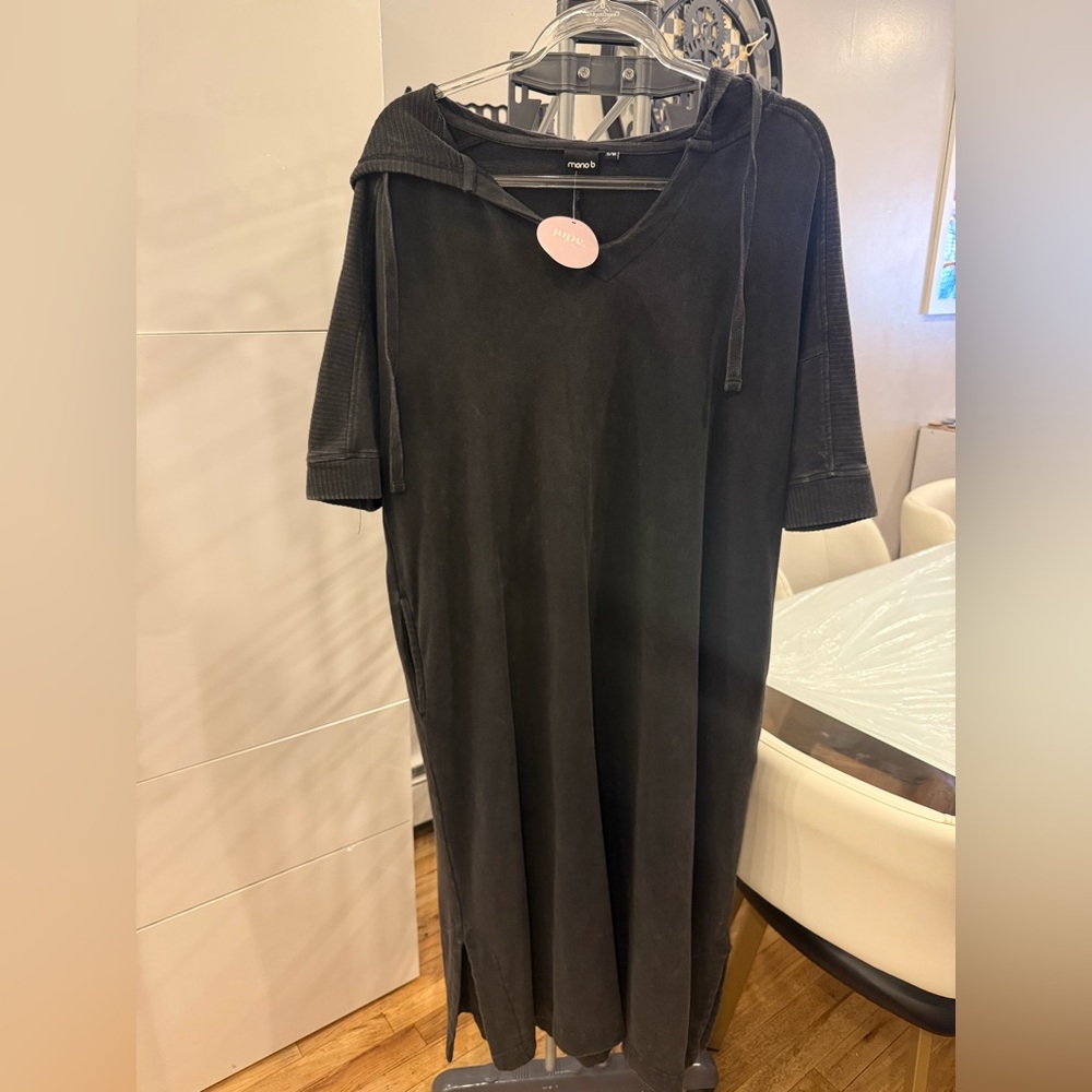 Mono B Black Midi Dress